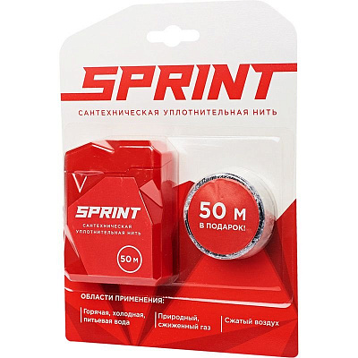 Нить для герметизации резьбовых соединений, 50м бокс+50м катушка "Sprint"