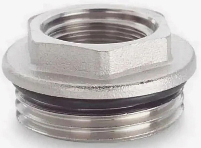 Футорка с уплотнителем TIM FM (ВР-НР) 1/2"x1", никел