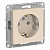 ATN000243 AtlasDesign бежевый Розетка СП 1м с заземлением 16А, механизм, SchE
