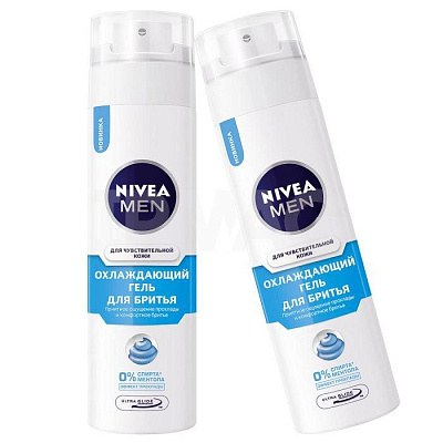 Гель д/бритья NIVEA Men Охлаждающий д/чувствительной кожи 200мл не марка