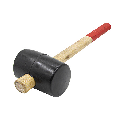 Киянка резиновая, деревянная рукоятка, 910г