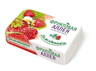 Мыло Фруктовая аллея Земляника 90гр