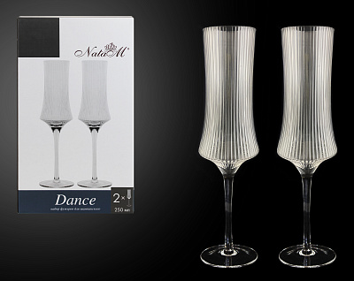 Фужеры для шампанского Dance 250мл 2шт