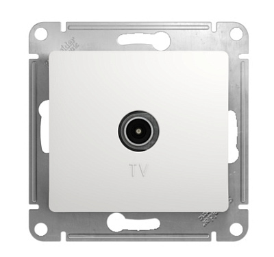 GLOSSA Белый Розетка TV СП 1DB оконеч., механизм, 1/10 (GSL000491)