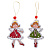 Подвеска новогодняя деревянная "Ангелочки" МИКС 