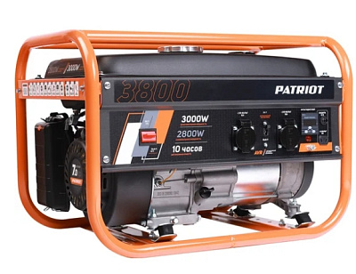 Генератор бензиновый 2,8/3,0 кВт PATRIOT GRS 3800 2.8 кВт 220/230 В