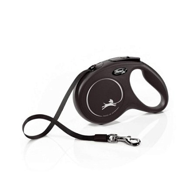 Поводок-рулетка ФЛЕКСИ Classic лента M 5м 25кг черный