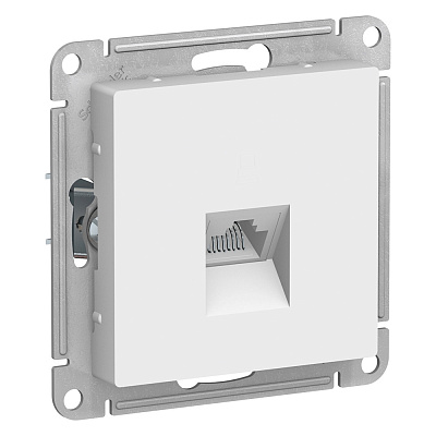 AtlasDesign белый Розетка RJ45 СП 1м кат.5Е механизм SchE