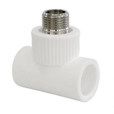 Тройник комбинированный ППР 20х1/2", наружная резьба, TIM