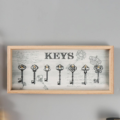 Ключница "Ретро. Ключи" 29,8х2,5х13,6 см 