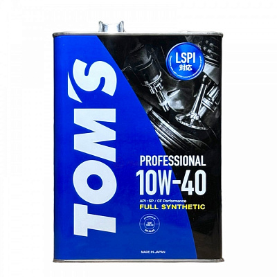 Масло моторное 10W40 TOM`S PROFESSIONAL SP/CF Cинтетическое 4л