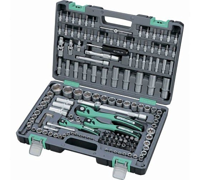 Набор инструментов STELS, 151 пр. (1/4", 3/8", 1/2", CrV, S2) усиленный кейс