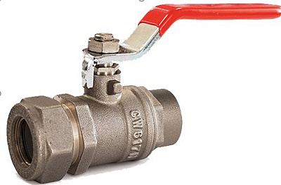 Кран шаровый обжимной 20х3/4", наружная резьба, ручка, AQUATTRO