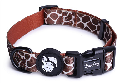 Ошейник для собак LionPets с рисунком из полиэстера Обхват 19-28 см, ширина 1,5 см