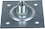 134463 Пластина опорная облегченная 60х60х2,0мм с гайкой М10 оцинк. СФ