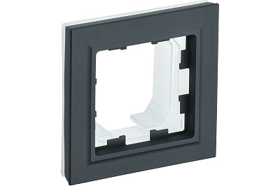 Brite графит Рамка 1-местная IP44 с перегородкой IEK