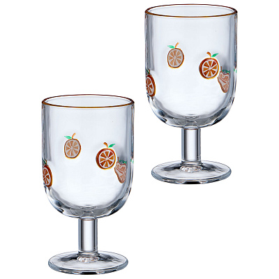 НАБОР БОКАЛОВ ДЛЯ ВИНА "FRUITY ORANGE" ИЗ 2 ШТ. 350 МЛ