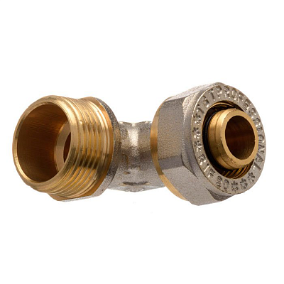 Уголок обжимной 16х1/2", наружная резьба, AQUALINK
