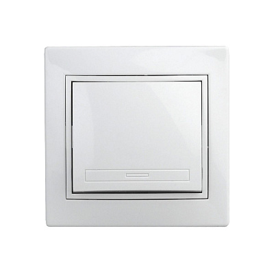 Intro Plano белый Выключатель СП 1кл. 10А-250В IP20 1-101-01