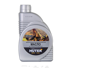 Масло моторное 10W-40 полусинтетическое для четырёхтактных двигателей, для техники Huter, 1л
