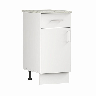 Шкаф напольный с ящиком Твэгги Белый матовый ширина 40 см