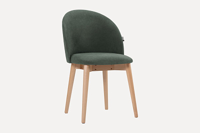 Стул Марти-2 49х53х82см Velvet Olive цвет: зеленый, опоры: натуральный