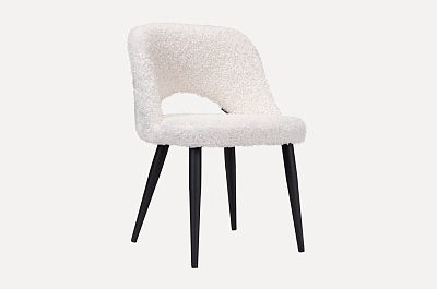 Стул Ларс-3 53х58х77см Cozy White цвет: белый, опоры: черный