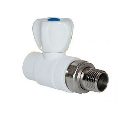 Кран шаровый для радиатора прямой 25х3/4" ППР, TIM, AQUATTRO