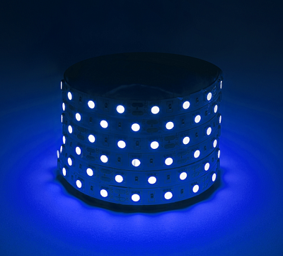 С Лента светодиодная 12В 14,4Вт/м 60Led/м IP20 синий LS5050 5метров ЭРА
