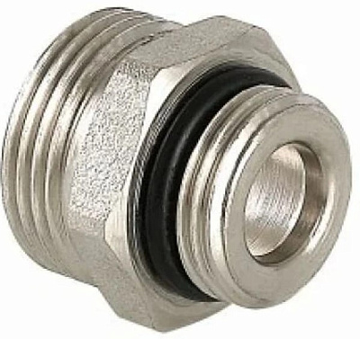 Ниппель с уплотнителем TIM MM (НР-НР) 3/4"x1", никел