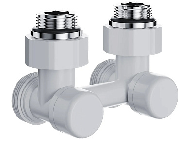 Узел нижнего подключения Royal Thermo Design угловой 1/2"х3/4" EK (белый)