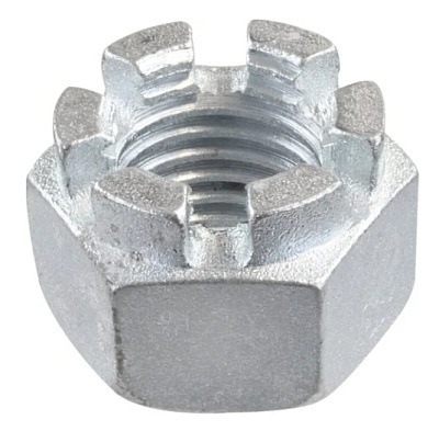 Гайка DIN935 корончатая оцинк. М 6 (4шт)