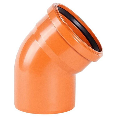 Отвод для наружной канализации, D 200*45°