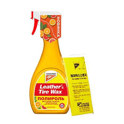 Полироль матовый (кож.,рез.,пласт.) Leather &amp;amp; Tire Wax Low Gloss lite (без губки), 500мл