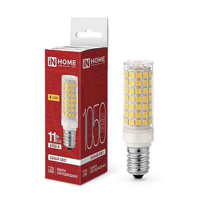 Лампа светодиодная LED-T25-CORN 11Вт 230В E14 4000К 1050Лм IN HOME