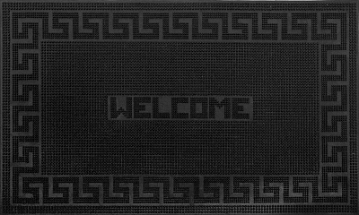 Коврик грязезащитный "WELCOME" 35*60 см черный SUNSTEP