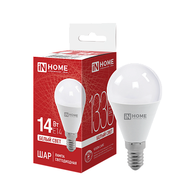 Лампа светодиодная LED-ШАР-VC 14Вт 230В E14 4000K 1330Лм IN HOME