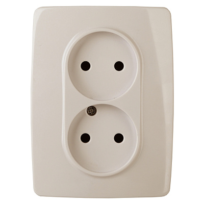Эра12 сл.кость Розетка СП 2м 2X2P 16АХ-250В 12-2107-02
